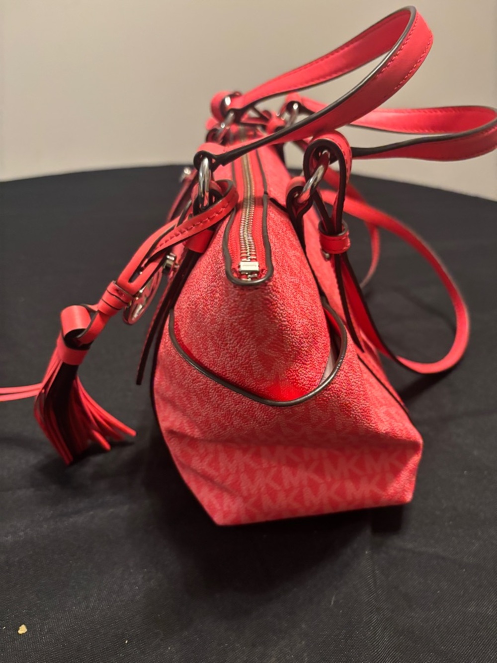 Michael Kors Sullivan Small Logo Top-Zip Tote Bag in Germaine/ Red - Picture 3 of 6